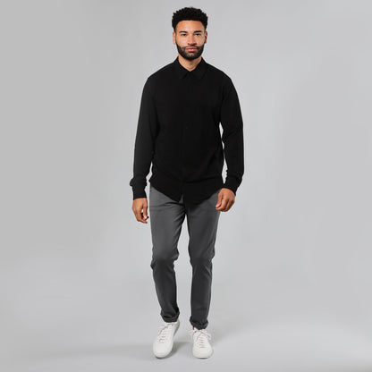Black Long Sleeve Knit Shirt