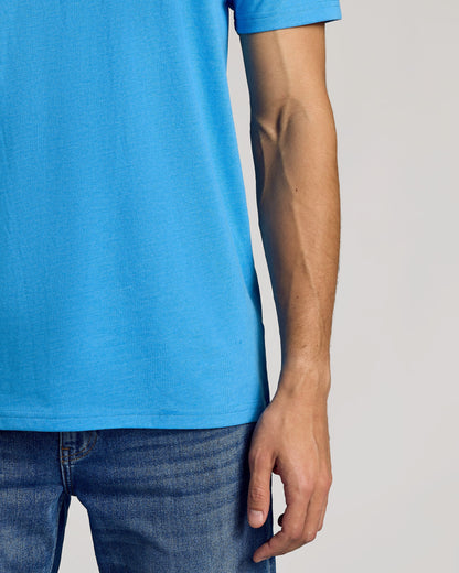 Dark Heather Bahama Blue Classic Crew Neck