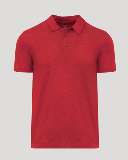 Dark Heather Lava Short Sleeve Polo