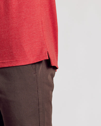 Dark Heather Lava Short Sleeve Polo