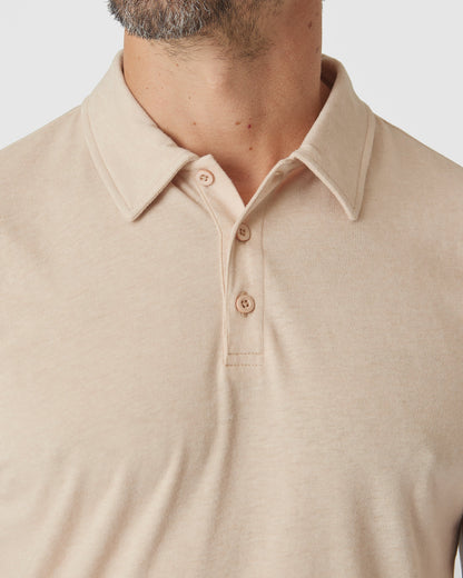 Light Camel Cream Heather Polo