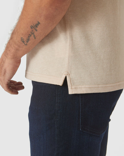 Light Camel Cream Heather Polo