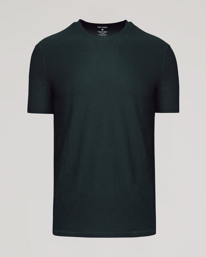 Dark Heather Forest Active Short Sleeve Crew Neck Tee