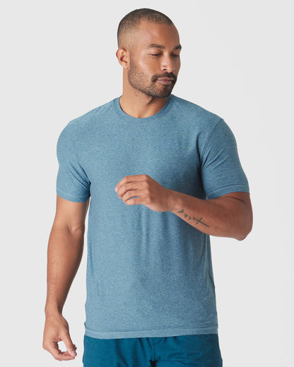 Heather Centurion Short Sleeve Active Crew Neck