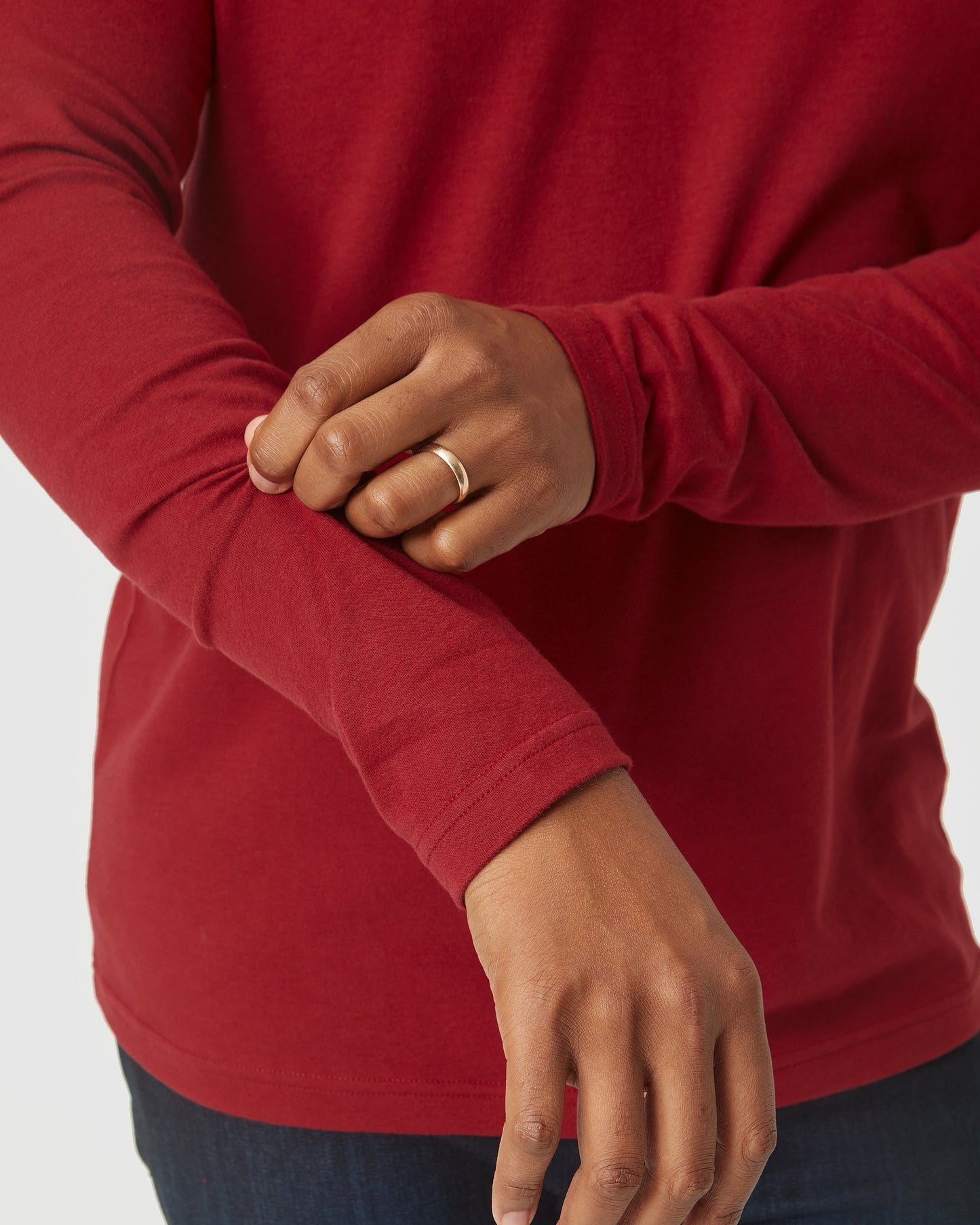 Crimson Long Sleeve Crew Neck