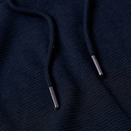 Navy Waffle Hoodie