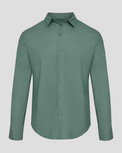 Moss Long Sleeve Linen Shirt