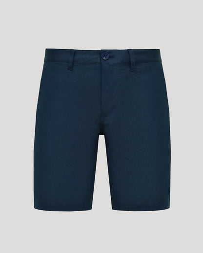 9" Navy Linen Shorts