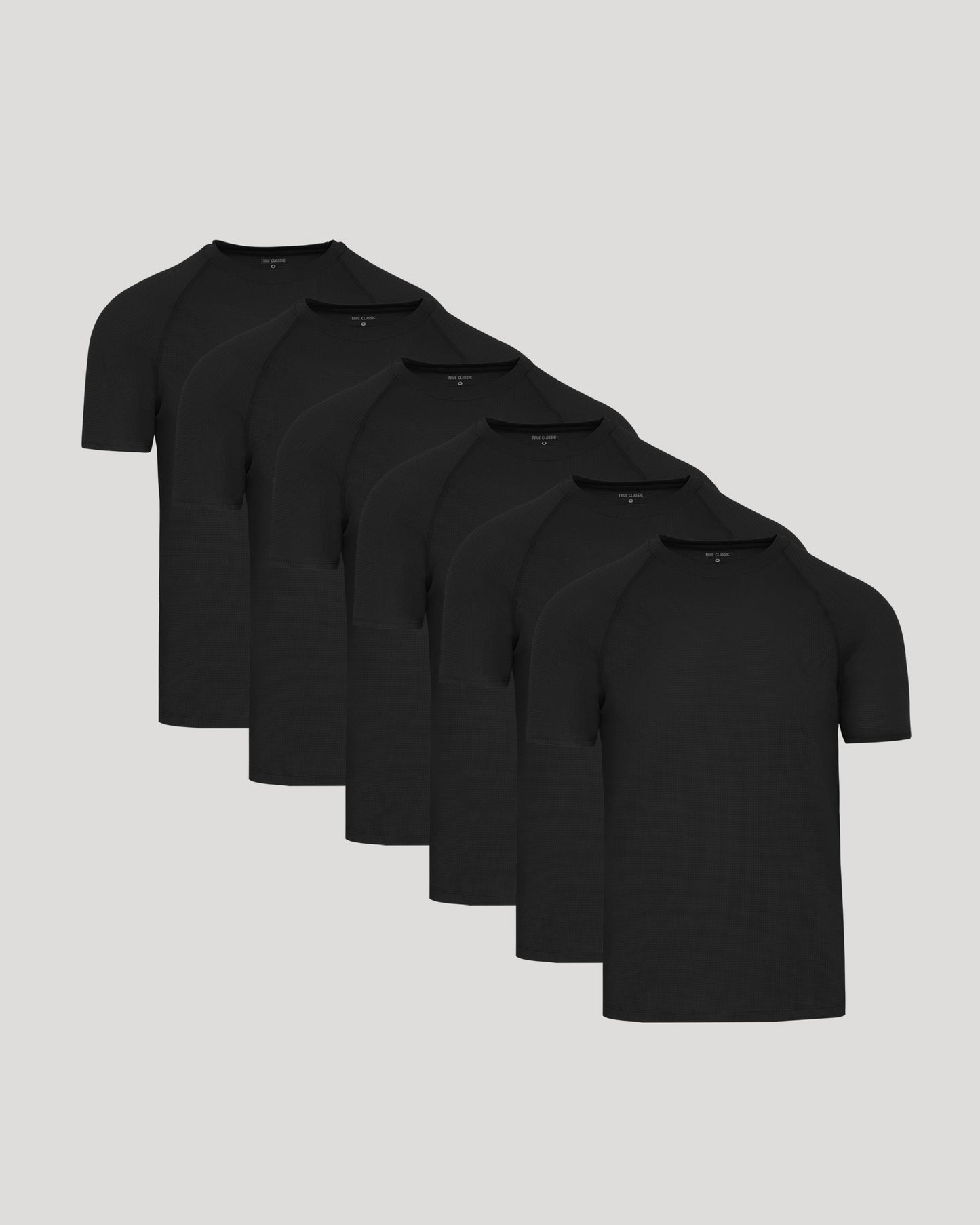 Black Active Mesh Crew 6-Pack