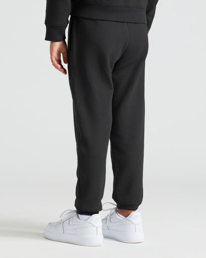 Girls Black Cropped Zip Hoodie & Relaxed Joggers 2-Pack