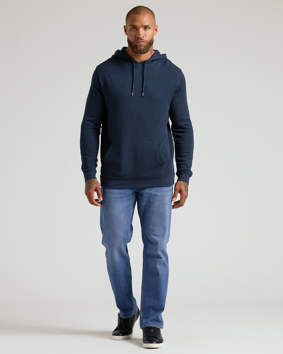 Navy Waffle Hoodie