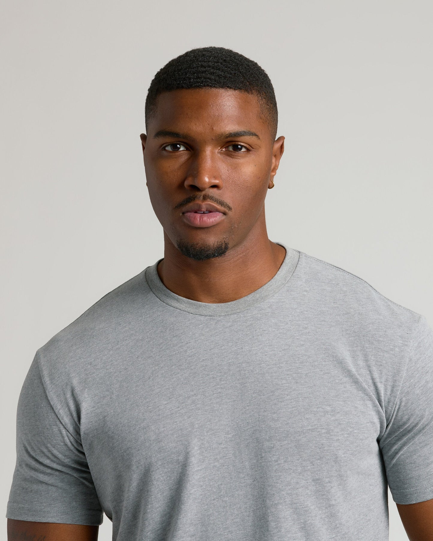 Heather Gray Tall Straight Hem Crew Neck T-Shirt