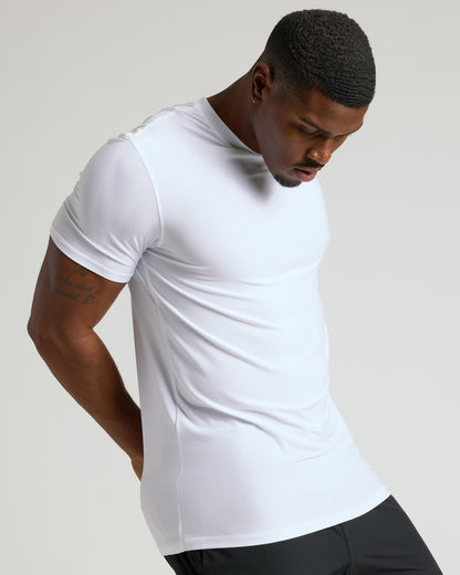 White Tall Active Crew Neck 2.0