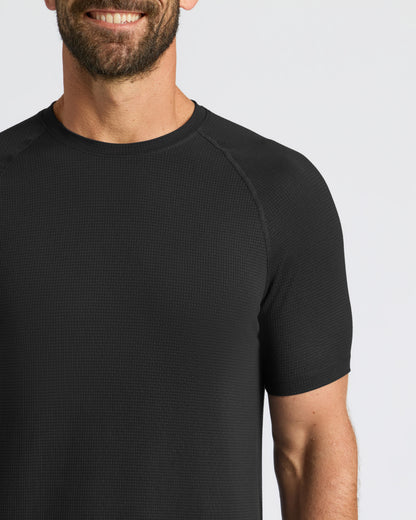 Black Active Mesh Crew 6-Pack
